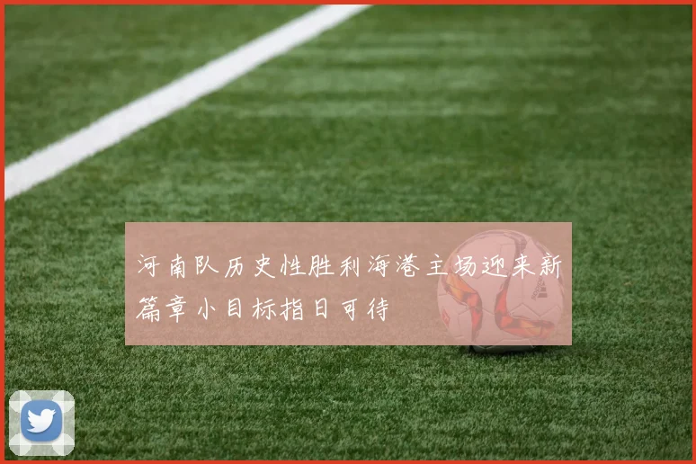 河南队历史性胜利海港主场迎来新篇章小目标指日可待